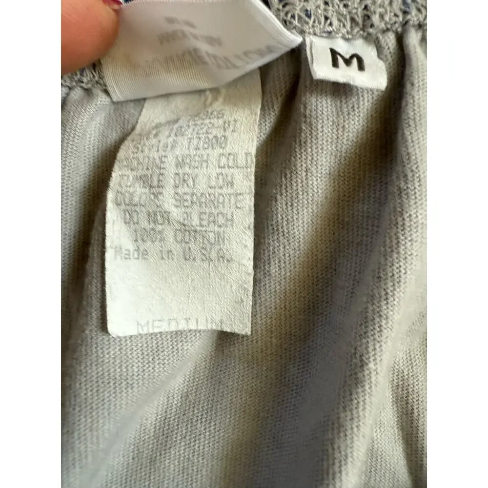 Prairie Cotton Gray and Blue Striped Skirt Size Medium